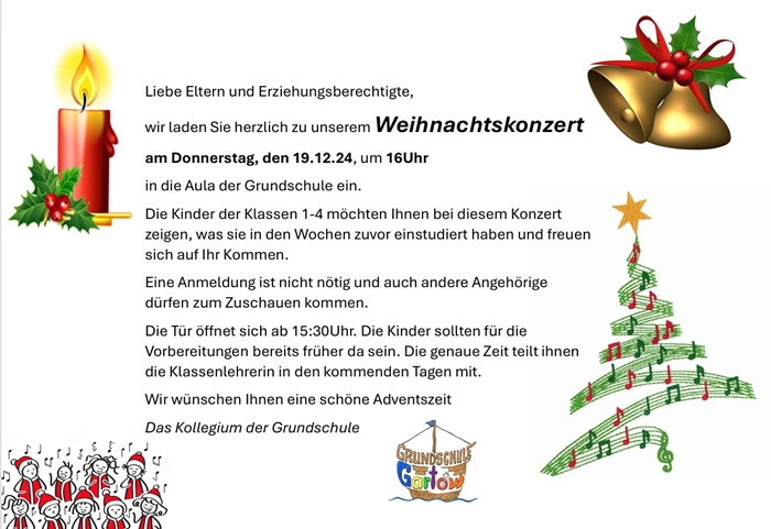 Einladung Weihnachtskonzert